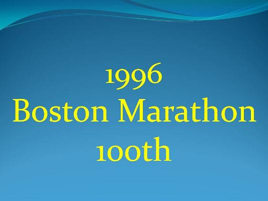 1996BostonMarathon100th