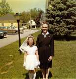 164: 1971-0611-1-Jacki Pictures Jacki & Nun First Communion