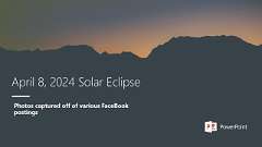 20: April 8, 2024 Solar Eclipse FaceBook Postings